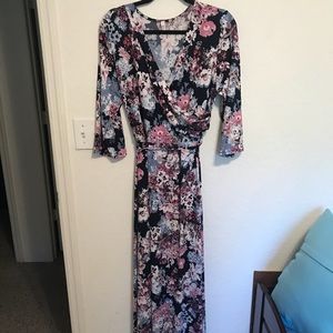 Navy Floral Maxi Dress